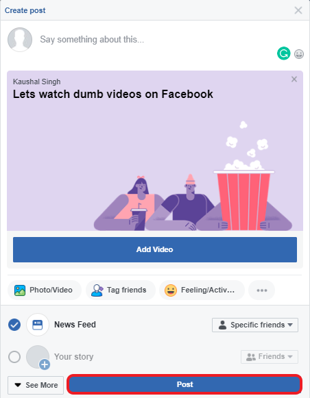 友達とFacebookのビデオを見る方法