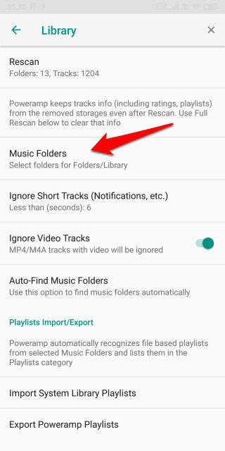 Como ocultar arquivos de áudio em aplicativos Android Music Player