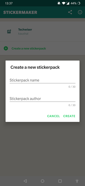 WhatsApp（Android）で独自のパーソナルステッカーを作成する方法