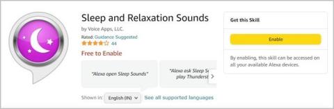 Elenco dei migliori suoni di sonno e relax di Alexa da riprodurre