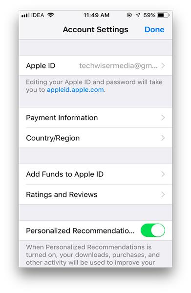 iOS 12/11에서 앱 스토어 국가를 변경하는 방법