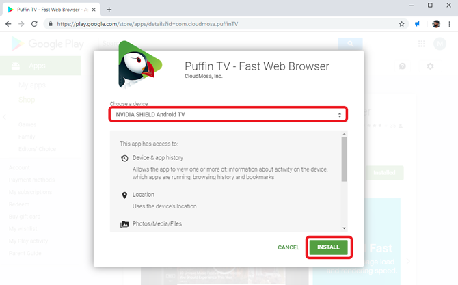Como instalar o navegador Chrome na Android TV